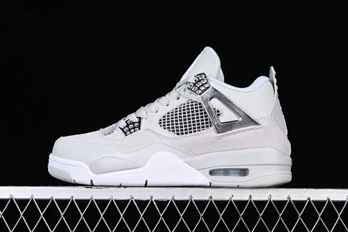 All categories Air Jordan Jordan series basketball shoes Air Jordan 4 cost-effective version Air Jordan 4 Retro "Frozen Moments" AJ4 Joe 4 electroplated silver AQ9129-001